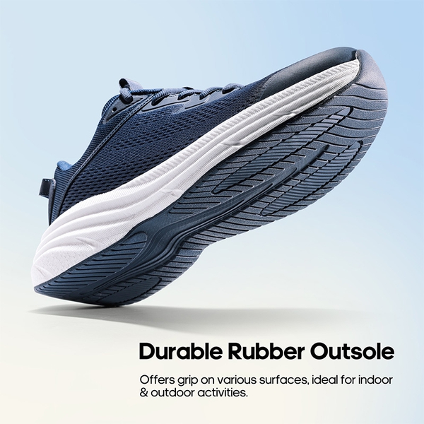 [FlexLife] Men's Cushioned Knit Running Sneakers - NAVY - 2